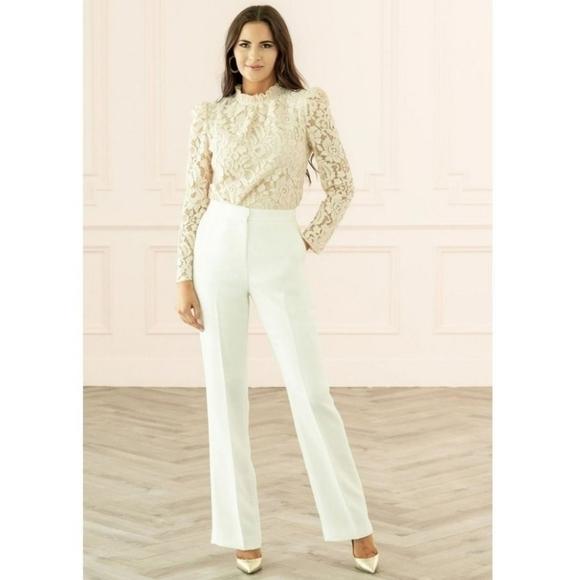 RACHEL Parcell Ivory Cloud Pants